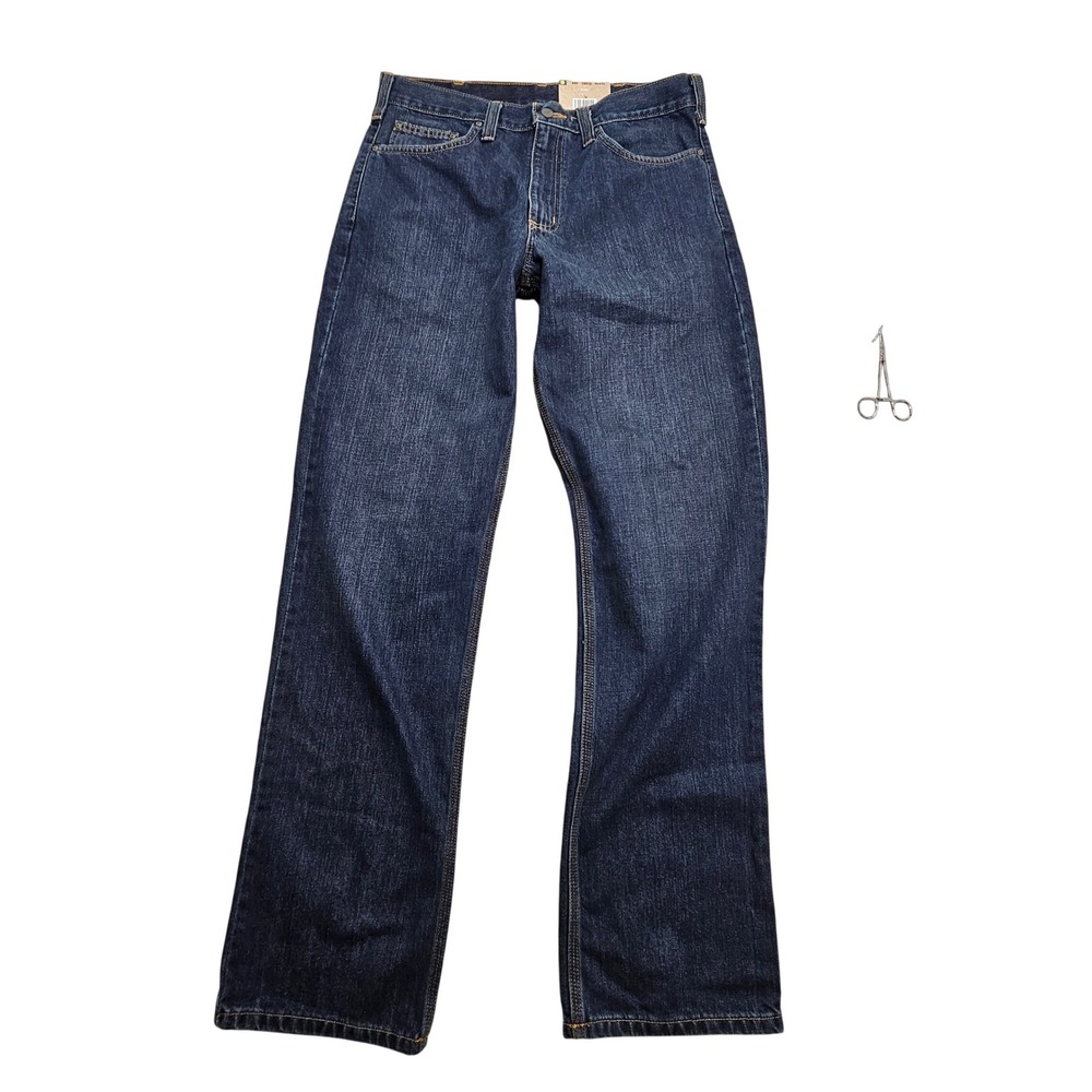 Carhartt Holter Jeans Mens 34x34 Dark Wash Relaxed Fit Straight Leg 101483-968